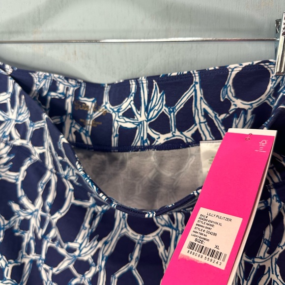 Lilly Pulitzer Brenna Aline Skirt High Tide Navy XL NWT - Picture 2 of 3